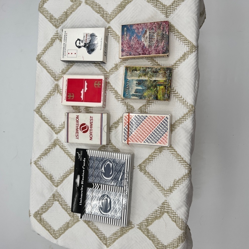 6 packs of vintage playing cards